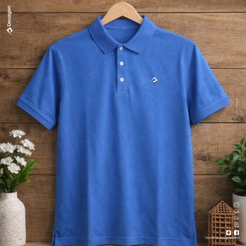 Decagon Premium PK Cotton Classic Polo | Mid Blue