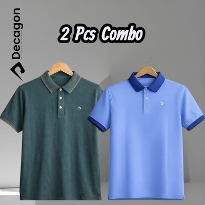 Decagon 2 Pcs Combo Premium PK Cotton Classic Polo