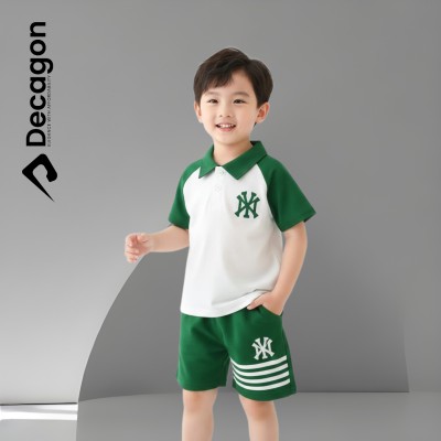 Kids Premium PK Polo Set | NY Print  Green