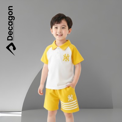 Kids Premium PK Polo Set | NY Print  Yellow