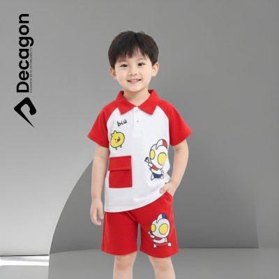 Kids Premium PK Polo Set | BUI Print   Red