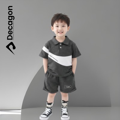 Kids Premium PK Polo Set | NIKE Print  Gray
