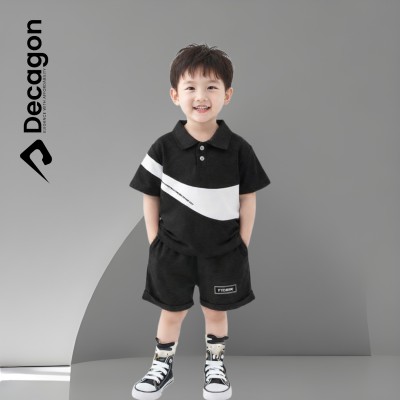 Kids Premium PK Polo Set | NIKE Print  Black